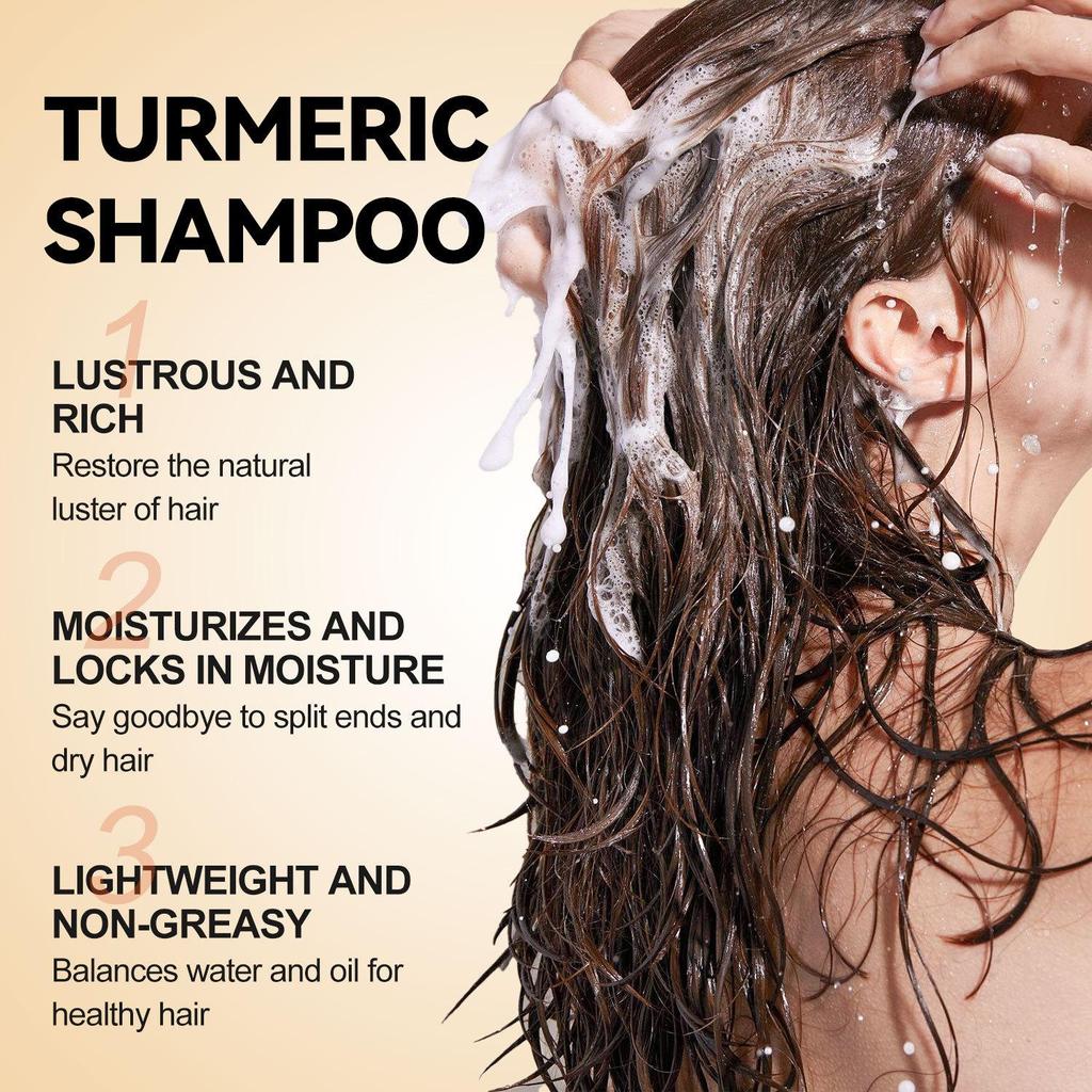120ml Kurkuma-Shampoo, reinigt und pflegt trockenes Haar