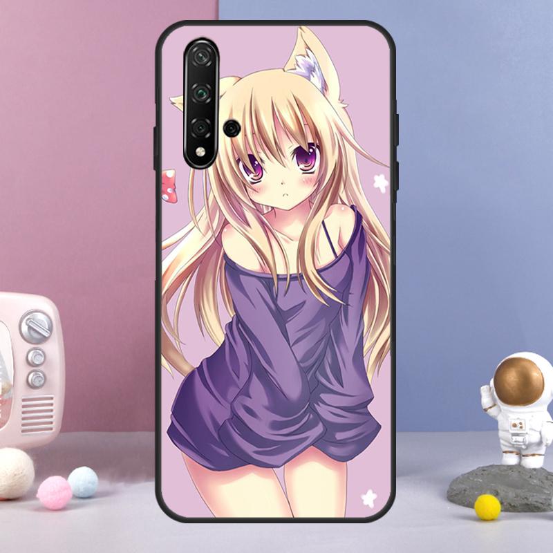 Anime Cat Girl For Huawei Nova Y72 Y61 Y91 Y73 Y90 Y70 Y60 12s 12i 11i 8i 9 10 SE P60 P30 Pro P40 Lite Case