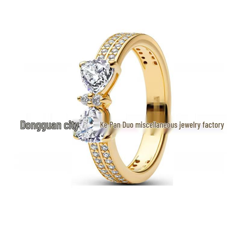 Elegant European and American Knotted Flower Diamond Rope Ring for Women - Chic Japanese & Korean Style