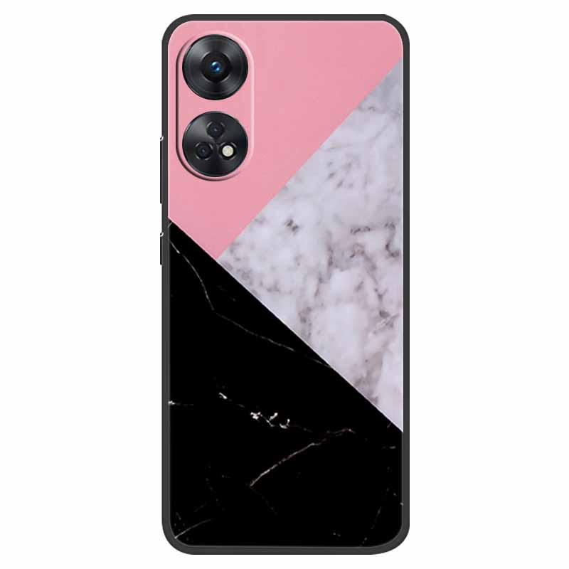 Case For Oppo Reno 8T Cover Black Silicone Soft Phone Back Cases for Oppo Reno8 T 4G Fundas Reno8T CPH2481 6.43" Lovely Fundas