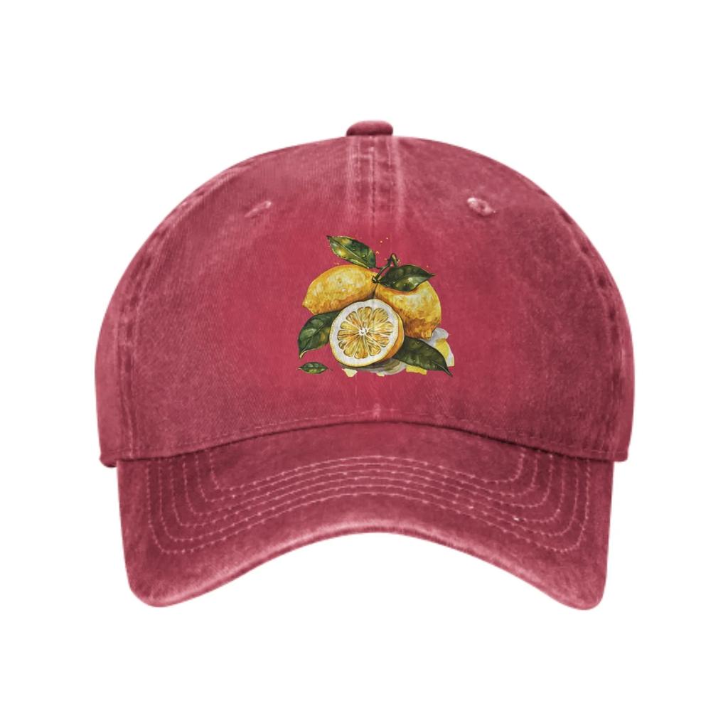 Sour Lemon Summer Classic Fashion Men Trucker Hat Cotton Breathable Women Cowboy Cap Outdoor Leisure Basketball Caps
