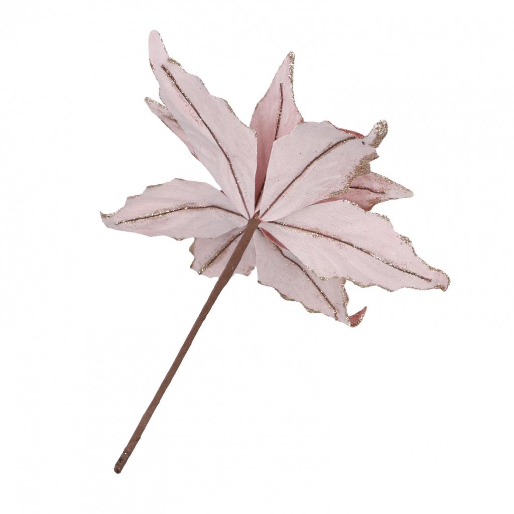 Christmas Poinsettia Flower Glitter Flower Ornament Bling Flowers