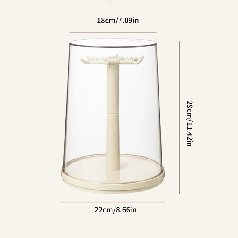 Plastic Collectible Display Case 360 View Rotating Cabinet With Dustproof Design Doll Display Box For Home Office