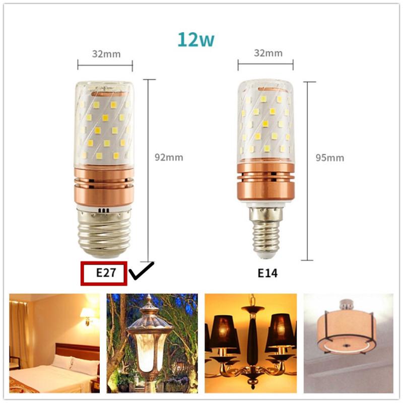 185-265V LED Tricolor Changing Corn Light Bulb Chandelier Lamp Decoration