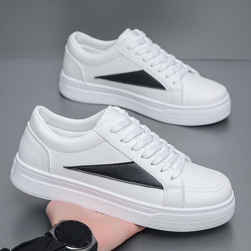 Autumn new student men's shoes street trendy shoes leather surface white shoes versatile board shoes sports and leisure shoes