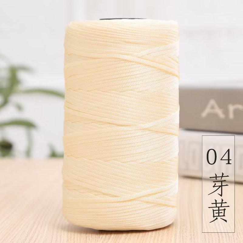 Mercerized Cotton And Linen Flat Belt Thread Light Body Ice Silk Crochet Hook Hat Wool Ball Handmade Diy Knitting Material Package