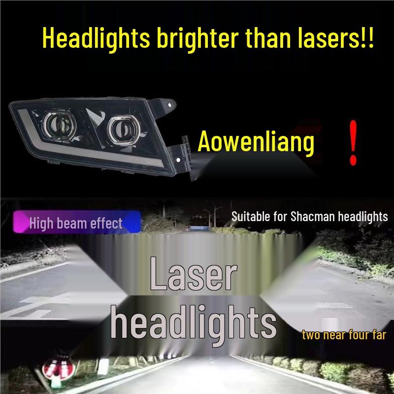 LED Dual-Lens Super Bright Shacman C7HG5 Heavy Truck Headlight & Fog Light