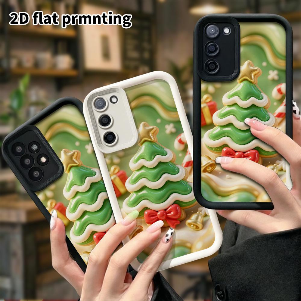 Phone Case: 2D flat, fits Samsung Galaxy A34 A35 M05 M06 S20 S22 S21 FE Plus 5G, Christmas tree cookies, perfect holiday gift for Christmas and Hallow