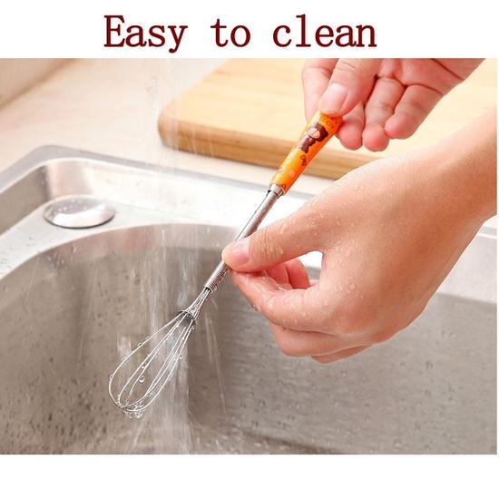 Egg Beater Stainless Steel Ceramic Handle Eggbeater Whisk Mixer Egg Cook Tools Kitchen Blender