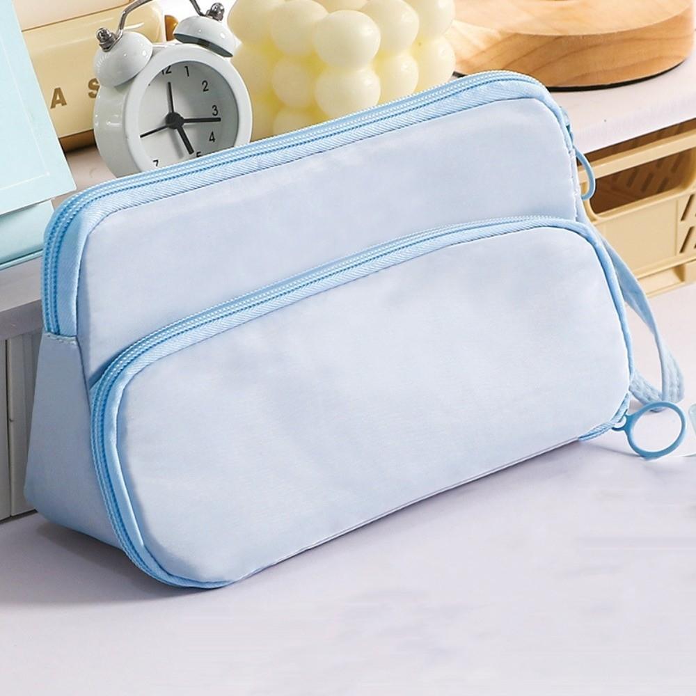 Double-layer Ladder Pencil Case Zipper Stationery Bag Organizer Supplies Kawaii Pencil Bag  School