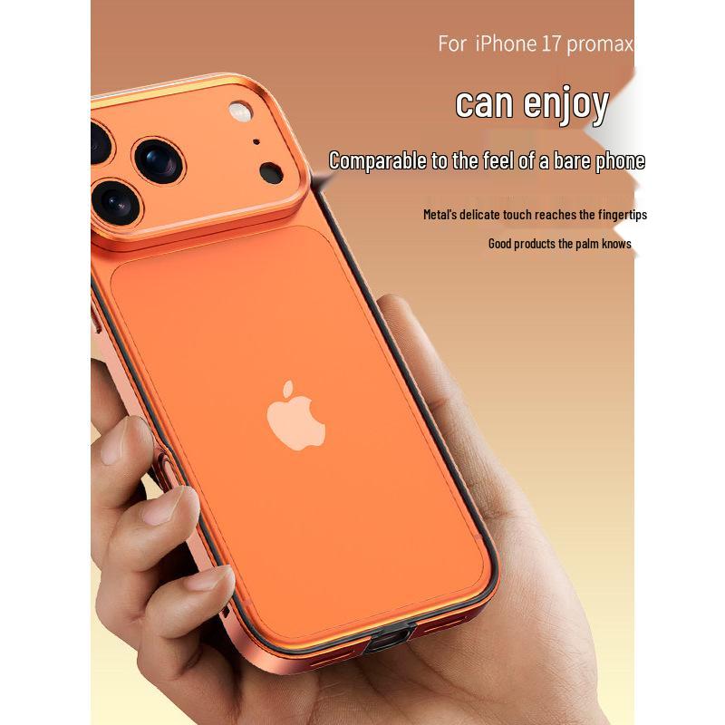 Aluminum Alloy Metal Frame Lens Ring for iPhone 17/16 Pro Max with Full Coverage and Heat Dissipation.
