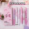 Bow Ballet St Tip Quick Dry Gel Pens Cute Pink Press Type Black Ink Cartoon Printing Pens For Kids Adults Children's Birthday Gift Holiday Present