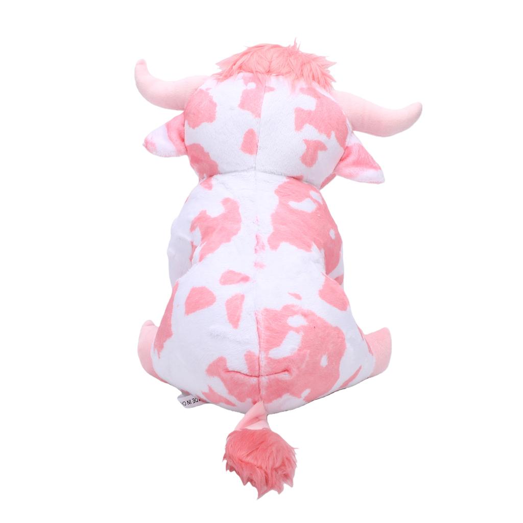 Pink Cow Plush Toy Cute Highland Cattle Stuffed Animal Doll for Kids Boys Girls Valentine Day