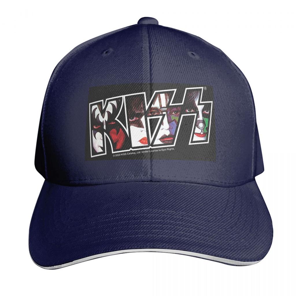 Kiss Rockband Logo Kappe Mode Lässig Baseballkappen Verstellbarer Hut Hip Hop Sommer Unisex Baseballmützen