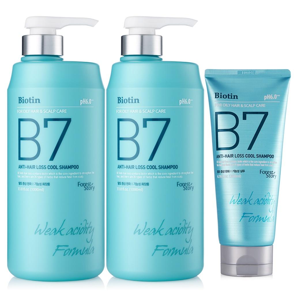 

B7 Anti-Hair Loss Mildly Acidic Cool Hair Loss Shampoo 1000 2 ea + 200 ea