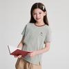 Deesha Girls' Striped Puppy Short-Sleeve T-Shirt