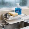 Stainless Steel Kitchen Sink Drain Rack With Water Drainage And No Installation For Home Use