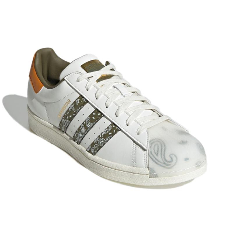 adidas originals Superstar "Bandana" Off White Focus Orange Sneakers GX3656
