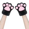 Cosplay Halloween Cat Bear Paw Panda 4 With Animal Cosplay Cold Protection Winter Fashion Black [LONTG] Gloves, Costume, Gloves, Cute, Shape, Gloves,