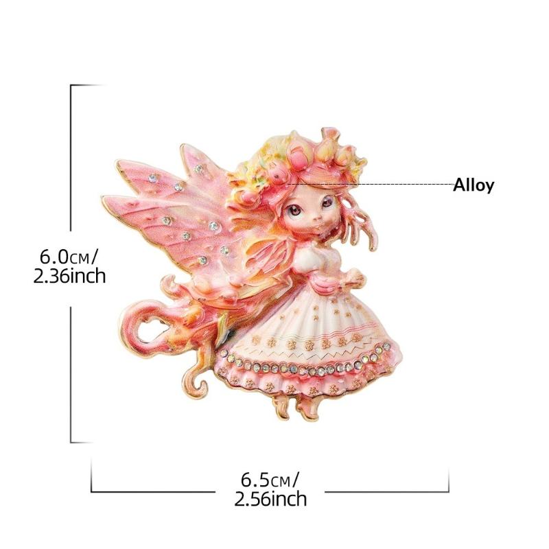 Broches de Aleación de Elfo Mariposa Hermosa de Ensueño 4 Colores Encantador Exquisito Broche para Niña para Ropa de Mujer Pines para Mochila Regalos