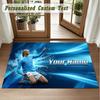 Crystal Velvet Square Rug Custom NameErling Haaland Pattern Non Slip Home Floor Decor Rug
