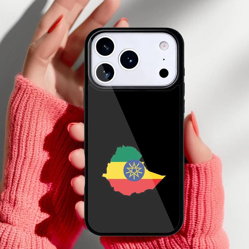Ethiopia Flag Phone Case for iPhone 17 16 15 14 13 Pro Max Back Cover for 12 11 Pro Coque