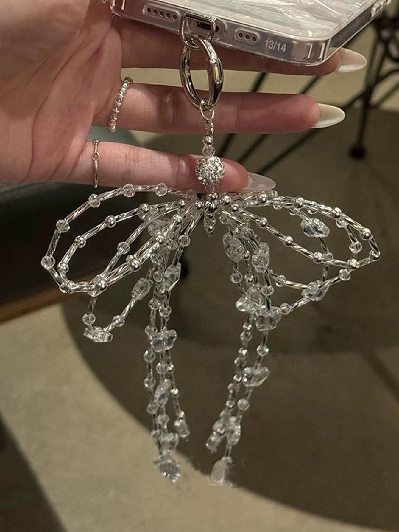 

Big Bow Girl Bag Pendant Universal Mobile Phone Chain Bead Chain Hanging Rope Keychain Other