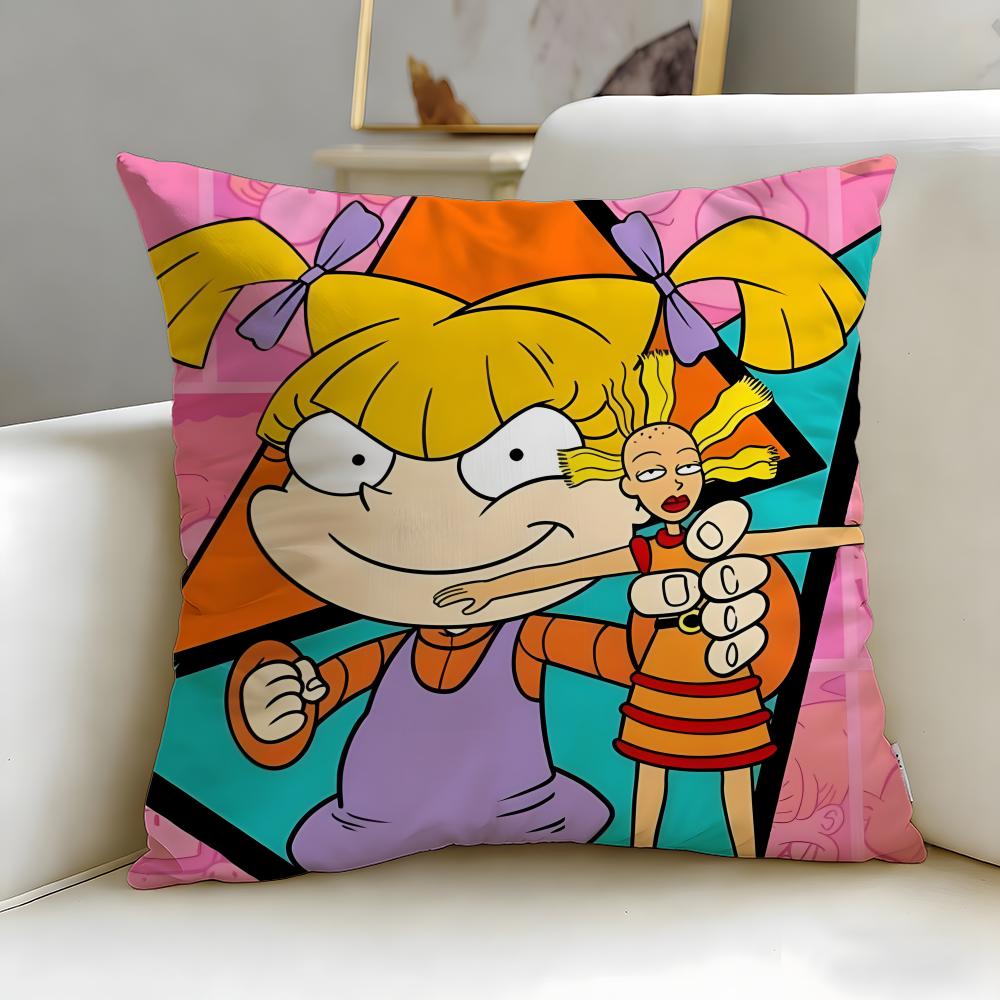 classic cartoon Rugrats Cushion Cover Soft & Easy-Wash Pillow Case – Versatile for Couch, Bed, Travel and Office