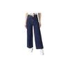 KOTTY Womens High Rise Cotton Lycra Clean Look Ankle Length Flared Denim Jeans(Blue,28)