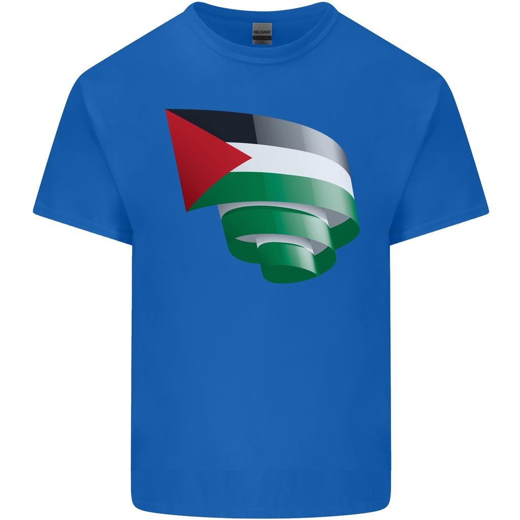 Curled Palestine Flag Palestinian Day Football Unisexs Light Cotton Tshirt