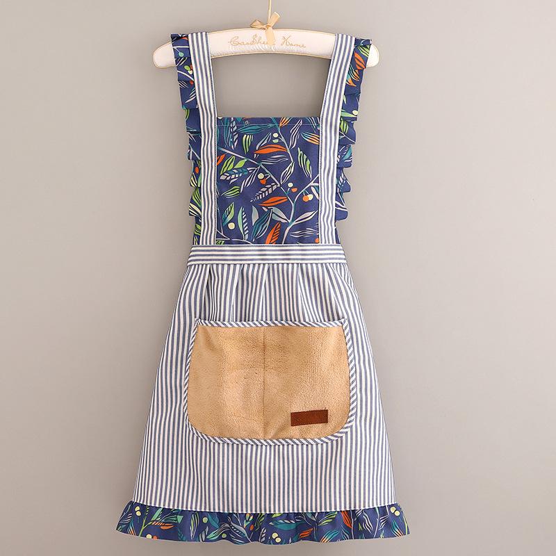 Women's Long Sleeve Canvas Apron - Breathable, Stain & Wear-Resistant Cooking Coveralls for Home Kitchen