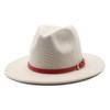 Wool British Retro Jazz Hat, Men'S And Women'S Big-Brimmed Top Hat, Felt Hat Versatile