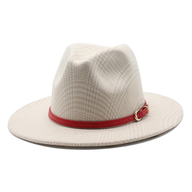Wool British Retro Jazz Hat, Men'S And Women'S Big-Brimmed Top Hat, Felt Hat Versatile