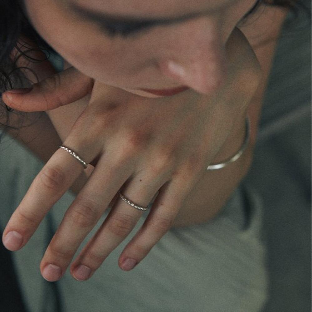 Verte 925 Silver Bout Ring cinq.Silver.212