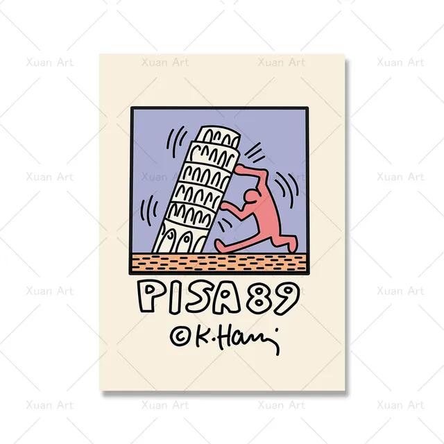 Modern Abstract Aesthetics Wall Art Retro Pop Stick Figure HD Oil On Canvas Poster Print Home Bedroom Living Room Decor Gift No Frame