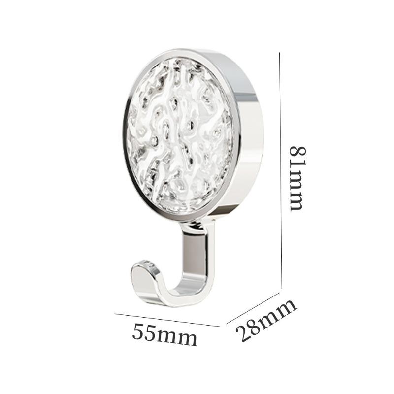 1pc Plastic Strong Adhesive No Hole Wall Mounting Practical Hanger, Easy To Install, For Bathroom & Door - Stylish And Practical Storage Solution