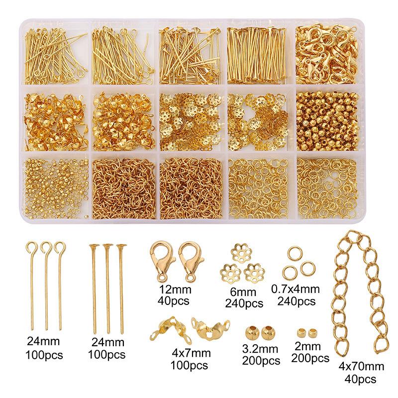 Kit di avviamento per la creazione di gioielli Orecchini Collana Componenti Perline fai-da-te Accessori per gioielli Adatto per adulti e principianti