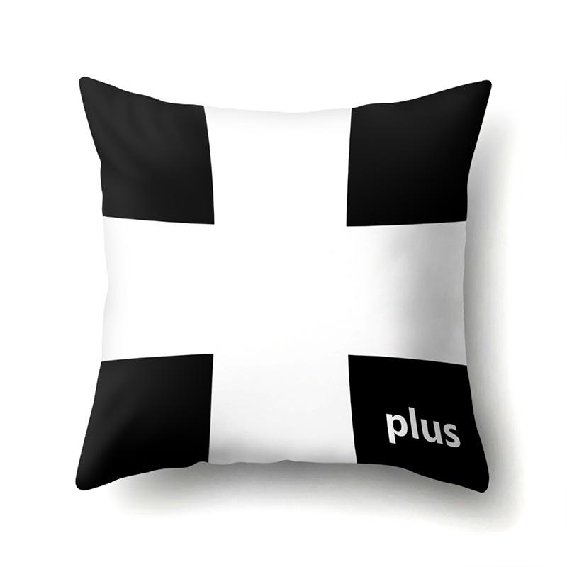 Polyester Pillow Case Geometric Home Printed Pillow Waist Cushion Cover Car Cushion Head Cushion Cover