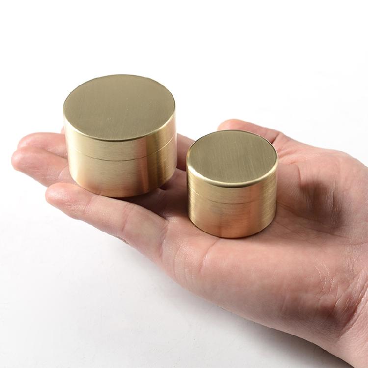 Messing Mini für Pillendose, Wasserdichte Runde Form Box für den Außenbereich, Versiegelt Aufbewahren