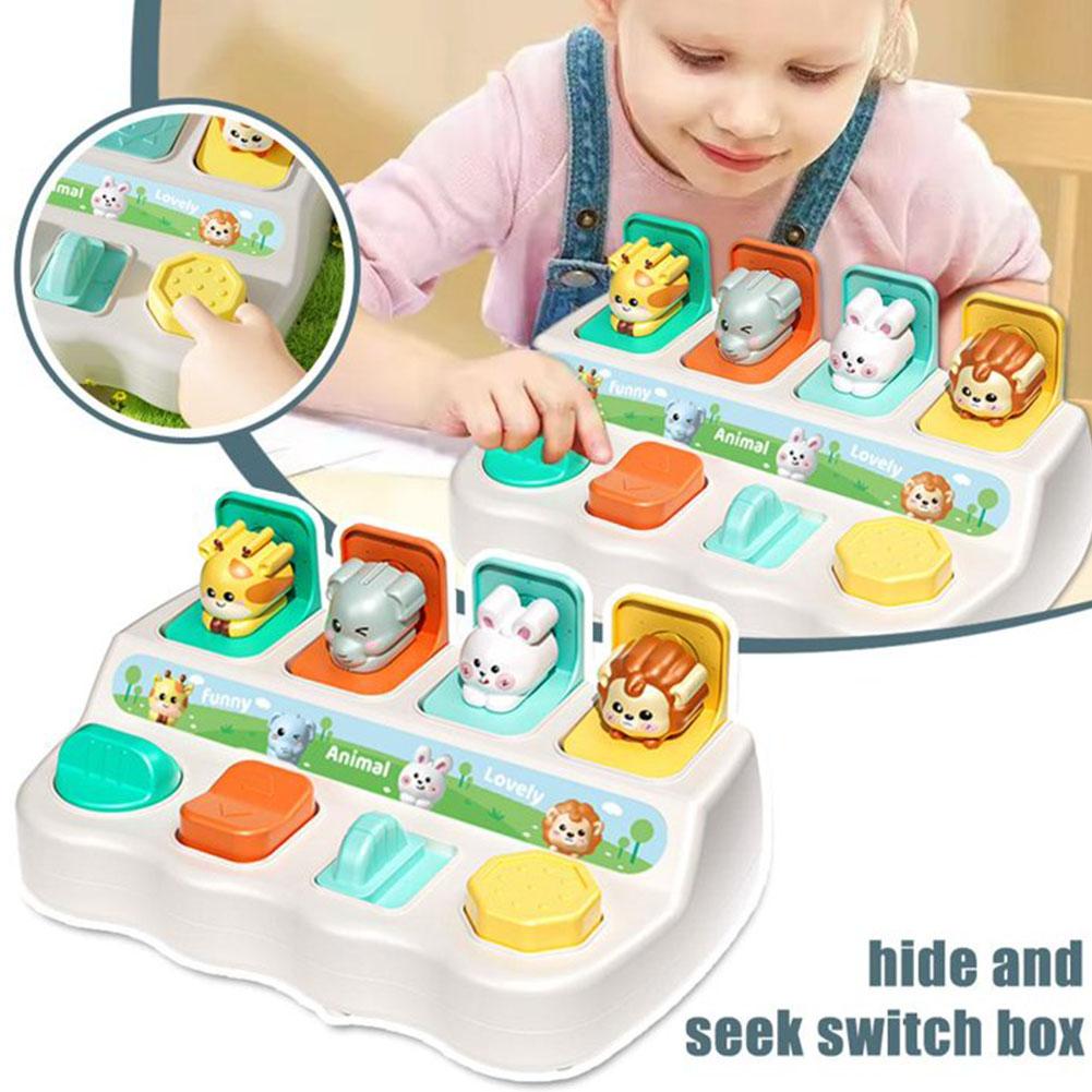 Montessori Pop Up Hide And Seek Switch Toy Learning Boxes Enhance Logical Thinking And Motor Skills Suitable For Children