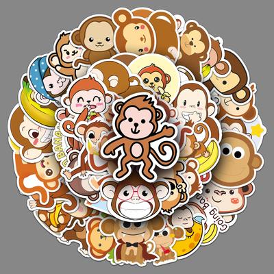 50 Personalitate Maimuță Doodle Desene Animate Animal Drăguț Copii DIY Skateboard Valiză Stickere Impermeabile