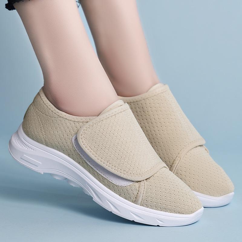 Versatile New Convenient Velcro Women's Shoes with Breathable Mesh and Soft Sole for Comfortable and Easy Travel