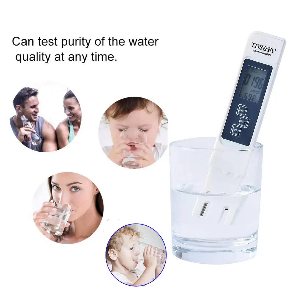 4 in 1 Digital TDS EC Temperature Water Quality Tester with PH Test Paper Multi-function Water Purity TEMP PPM Tester
