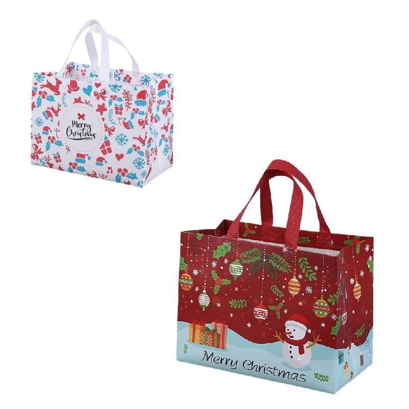 Christmas Santa Claus Snowman Gift Bags Storage Present Decorative Bag Handbag