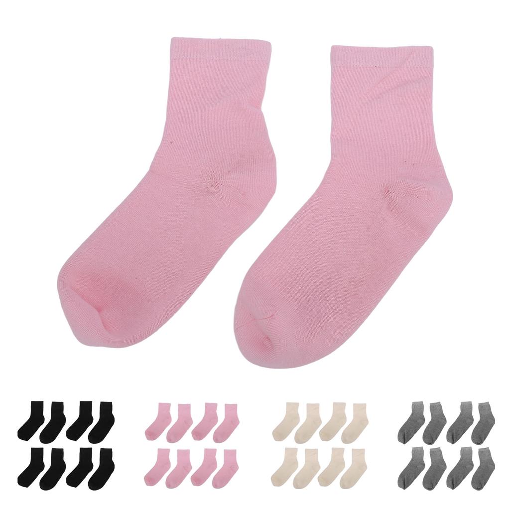 4 Pairs Gel Socks Reusable Moisturizing Socks Soft Solid Color Elastic Casual Gel Lining Socks for S