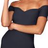European And American Women'S Clothing New Fashion Temperament Slim Solid Color Sexy One-Word Collar Off-The-Shoulder Hip Fish Tail Dress