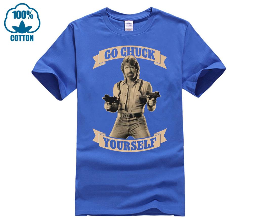 Chuck Norris Go Chuck Yourself Tshirt 2026 Summer Unisexs Womens Hip Hop Fashion Cotton Oversized Tshirt Street Y2K