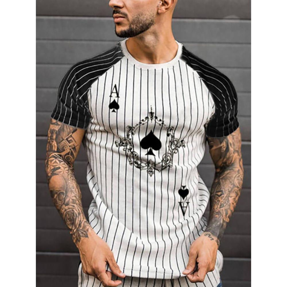 Loose sports T-shirt 3D digital printed short sleeved youth fashion summer casual round neck T-shirt for men