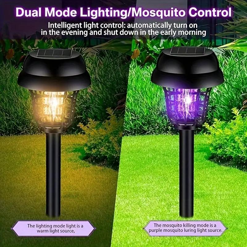 Soldrivna utomhusmyggdödare med belysning, lämpliga för inomhus- och utomhusbruk i trädgårdar och på gårdar