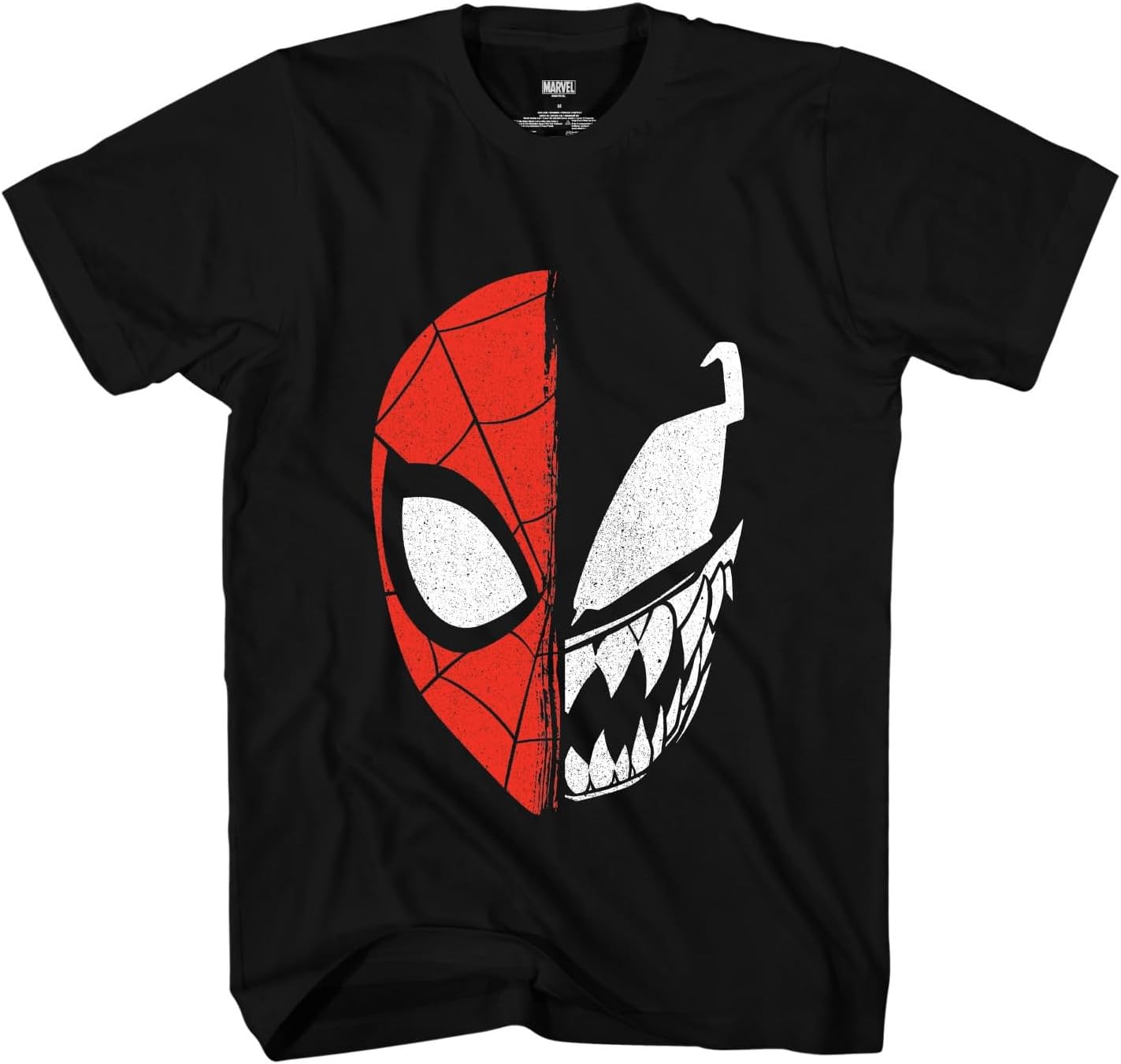 Marvel Spider-Man Shirt Boy s Venom Spider-Man Split Short Sleeve Tee XXXL
